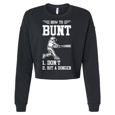 How To Bunt Batter Baseball Men Catcher Pitcher Cropped Pullover Crew