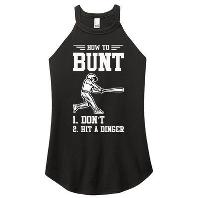 How To Bunt Batter Baseball Men Catcher Pitcher Women's Perfect Tri Rocker Tank
