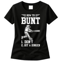 How To Bunt Batter Baseball Men Catcher Pitcher Womens T-Shirt