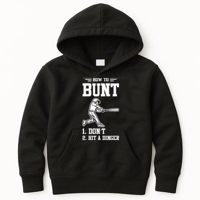 How To Bunt Batter Baseball Men Catcher Pitcher Kids Hoodie