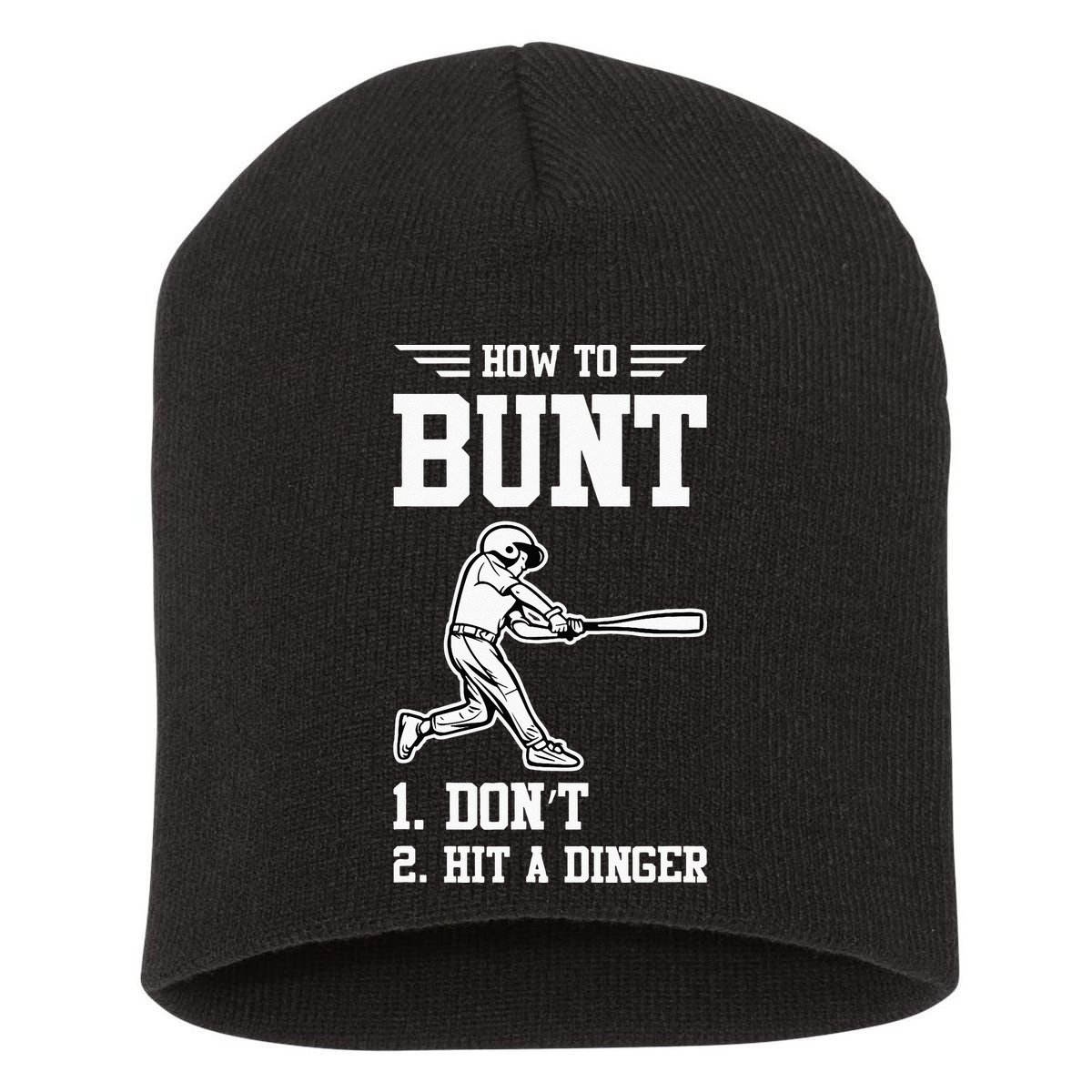 How To Bunt Batter Baseball Men Catcher Pitcher Short Acrylic Beanie