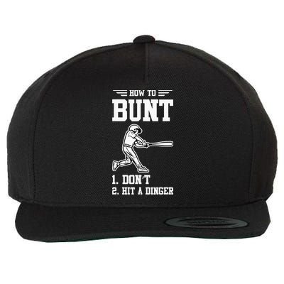 How To Bunt Batter Baseball Men Catcher Pitcher Wool Snapback Cap