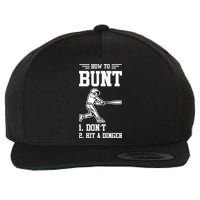 How To Bunt Batter Baseball Men Catcher Pitcher Wool Snapback Cap