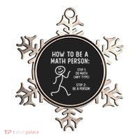 How To Be A Math Person Metallic Star Ornament