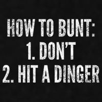 How To Bunt Hit A Dinger Funny Baseball Player Home Run Fun Gift Ladies PosiCharge Tri-Blend Wicking Tank