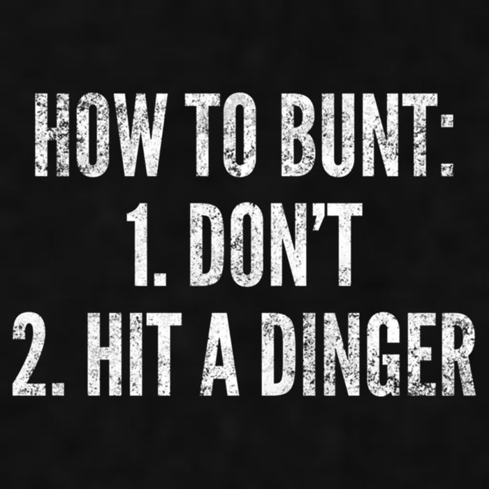 How To Bunt Hit A Dinger Funny Baseball Player Home Run Fun Gift Ladies PosiCharge Tri-Blend Wicking Tank