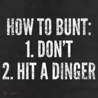 How To Bunt Hit A Dinger Funny Baseball Player Home Run Fun Gift Cool Comfort Performance Bucket Hat