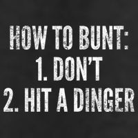 How To Bunt Hit A Dinger Funny Baseball Player Home Run Fun Gift 7 Panel Mesh Trucker Snapback Hat