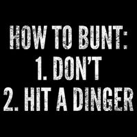 How To Bunt Hit A Dinger Funny Baseball Player Home Run Fun Gift Bucket Hat