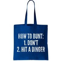 How To Bunt Hit A Dinger Funny Baseball Player Home Run Fun Gift Bag