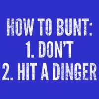 How To Bunt Hit A Dinger Funny Baseball Player Home Run Fun Gift Bag