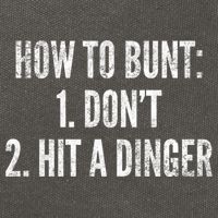 How To Bunt Hit A Dinger Funny Baseball Player Home Run Fun Gift Cotton Canvas Backpack
