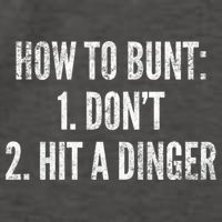 How To Bunt Hit A Dinger Funny Baseball Player Home Run Fun Gift Vector Backpack