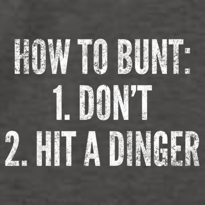 How To Bunt Hit A Dinger Funny Baseball Player Home Run Fun Gift Vector Backpack