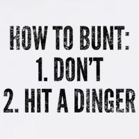 How To Bunt Hit A Dinger Funny Baseball Player Home Run Fun Gift Garment-Dyed Sweatshirt