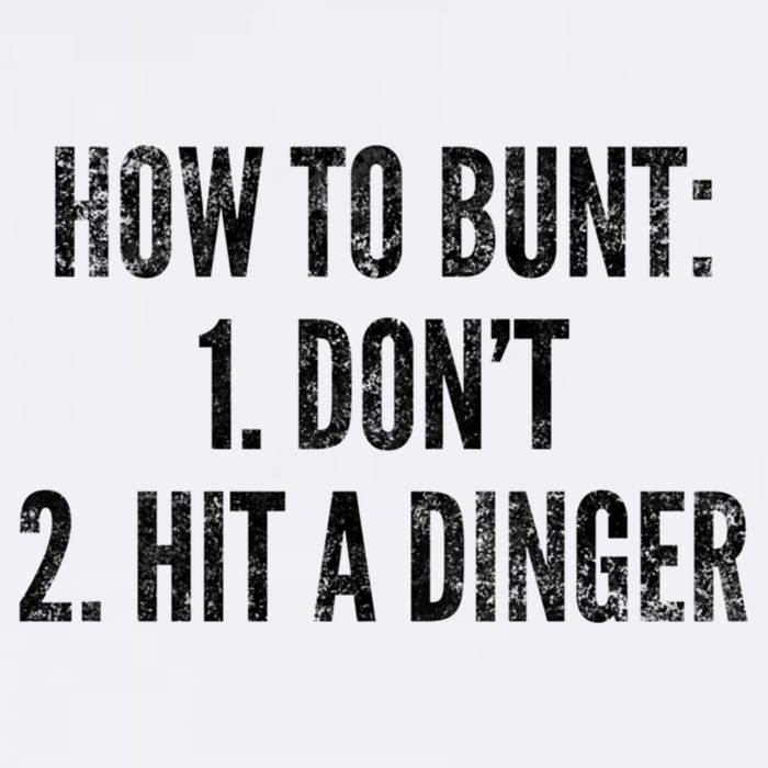 How To Bunt Hit A Dinger Funny Baseball Player Home Run Fun Gift Garment-Dyed Sweatshirt