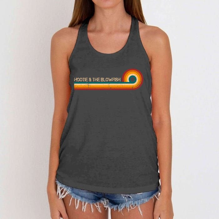 Hootie & The Blowfish Retro Stripes Musician Women's Knotted Racerback Tank