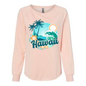 Hawaii Tropical Beach Palm Trees Womens California Wash Sweatshirt