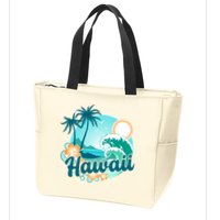 Hawaii Tropical Beach Palm Trees Zip Tote Bag