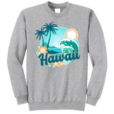 Hawaii Tropical Beach Palm Trees Tall Sweatshirt