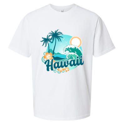 Hawaii Tropical Beach Palm Trees Sueded Cloud Jersey T-Shirt