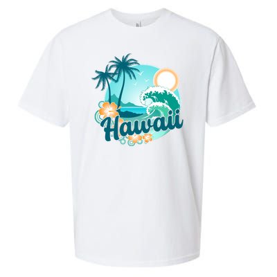 Hawaii Tropical Beach Palm Trees Sueded Cloud Jersey T-Shirt