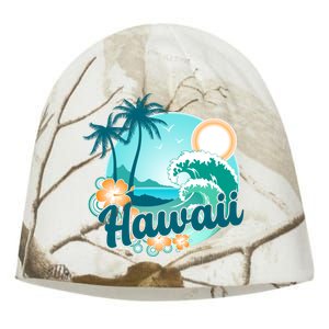 Hawaii Tropical Beach Palm Trees Kati - Camo Knit Beanie