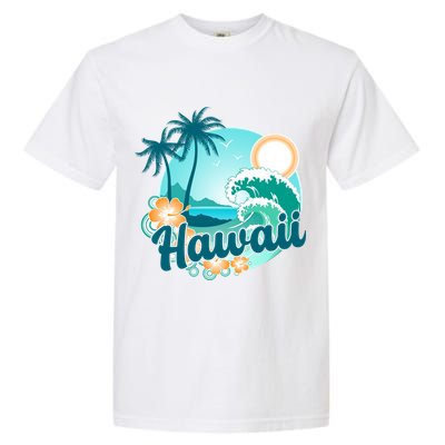 Hawaii Tropical Beach Palm Trees Garment-Dyed Heavyweight T-Shirt