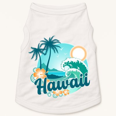 Hawaii Tropical Beach Palm Trees Doggie Tank