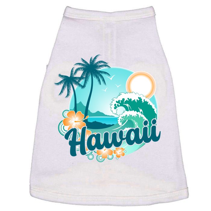 Hawaii Tropical Beach Palm Trees Doggie Tank