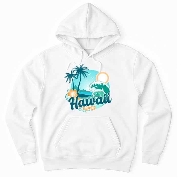 Hawaii Tropical Beach Palm Trees Hoodie
