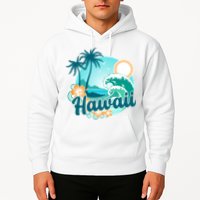 Hawaii Tropical Beach Palm Trees Hoodie