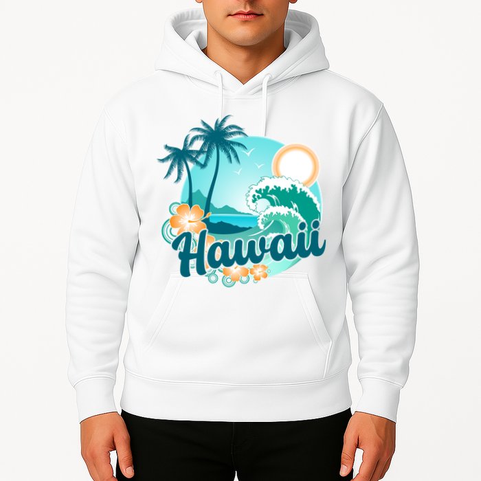 Hawaii Tropical Beach Palm Trees Hoodie