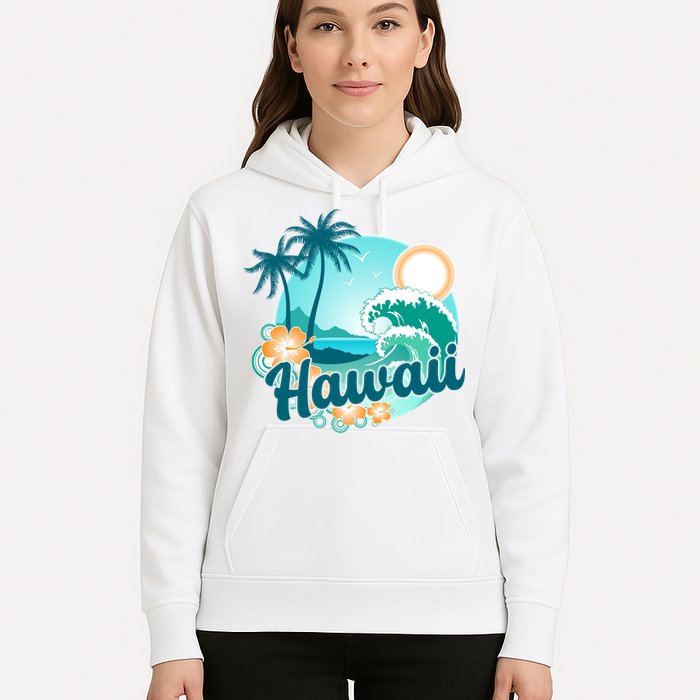 Hawaii Tropical Beach Palm Trees Hoodie
