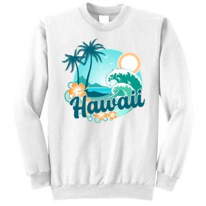 Hawaii Tropical Beach Palm Trees Sweatshirt