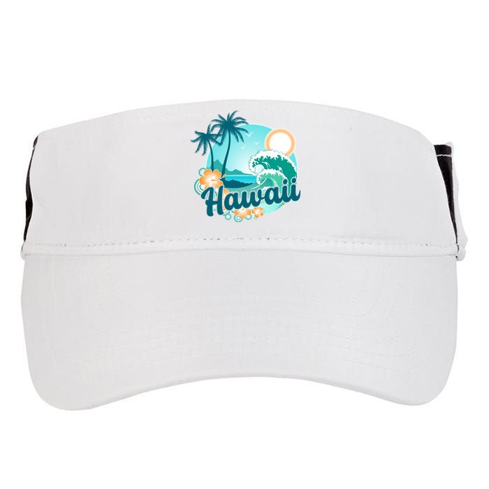 Hawaii Tropical Beach Palm Trees Adult Drive Performance Visor