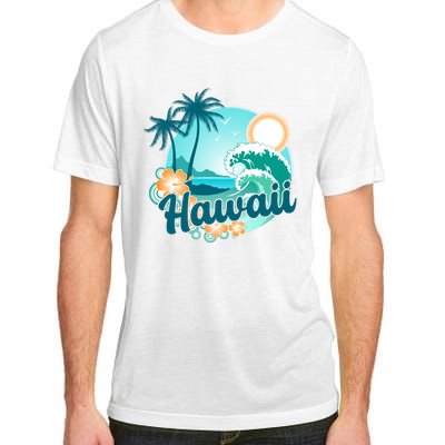 Hawaii Tropical Beach Palm Trees Adult ChromaSoft Performance T-Shirt