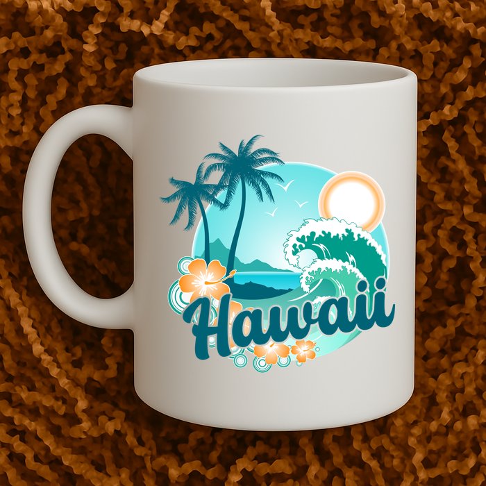 Hawaii Tropical Beach Palm Trees Mug