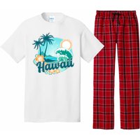 Hawaii Tropical Beach Palm Trees Pajama Set