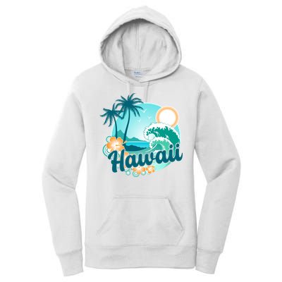 Hawaii Tropical Beach Palm Trees Women's Pullover Hoodie