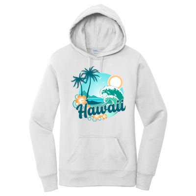 Hawaii Tropical Beach Palm Trees Women's Pullover Hoodie