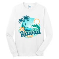 Hawaii Tropical Beach Palm Trees Tall Long Sleeve T-Shirt