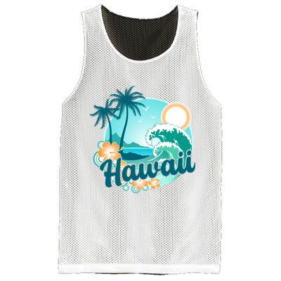 Hawaii Tropical Beach Palm Trees Mesh Reversible Basketball Jersey Tank