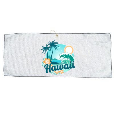 Hawaii Tropical Beach Palm Trees Large Microfiber Waffle Golf Towel