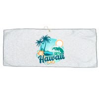 Hawaii Tropical Beach Palm Trees Large Microfiber Waffle Golf Towel