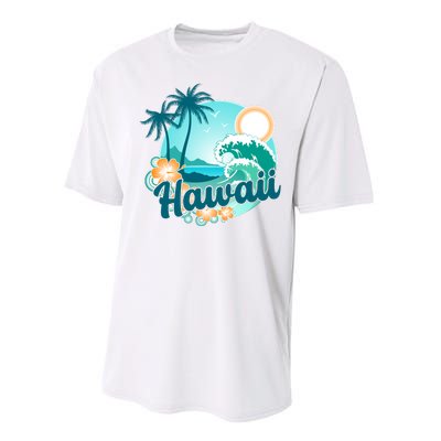 Hawaii Tropical Beach Palm Trees Performance Sprint T-Shirt