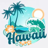 Hawaii Tropical Beach Palm Trees Poster