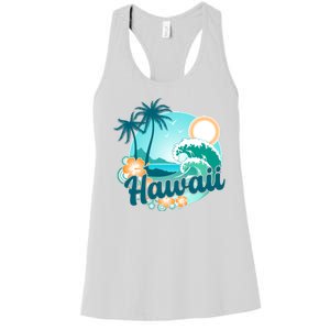 Hawaii Tropical Beach Palm Trees Women's Racerback Tank