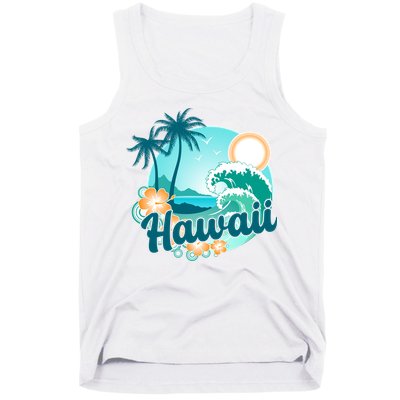 Hawaii Tropical Beach Palm Trees Tank Top