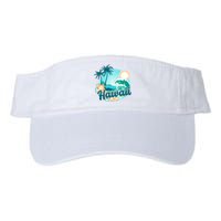 Hawaii Tropical Beach Palm Trees Valucap Bio-Washed Visor